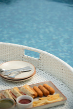 Load image into Gallery viewer, Luxury Floating Serving Tray - White ( Round )