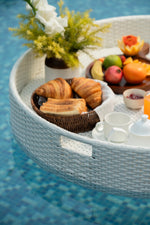 Load image into Gallery viewer, Luxury Floating Serving Tray - White ( Round )