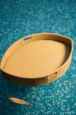 Load image into Gallery viewer, Luxury Floating Serving Tray - Light Brown (Boat Shape)