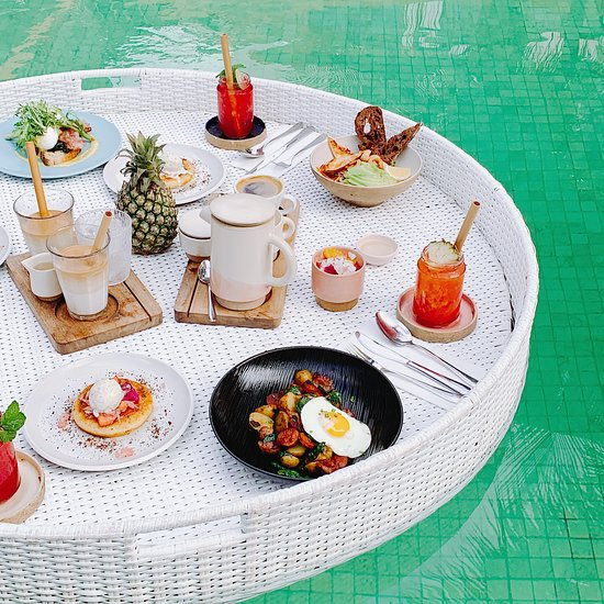 Luxury Floating Serving Tray  - White ( Round )