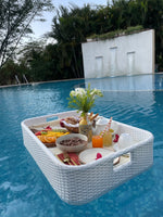 Load image into Gallery viewer, Luxury Floating Serving Tray  - White ( Rectangle )
