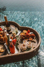 Load image into Gallery viewer, Luxury Floating Serving Tray - Brown (Heart Shape)
