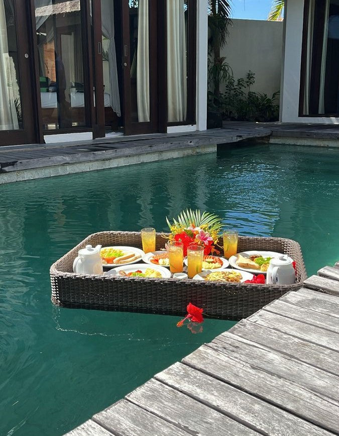 Luxury Floating Serving Tray - Brown ( Rectangle )